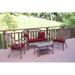 August Grove® Mangum 4 Piece Sofa Set w/ Cushions Synthetic Wicker/All - Weather Wicker/Wicker/Rattan in Red | Outdoor Furniture | Wayfair