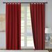Alcott Hill® Mcgowen 100% Cotton Solid Room Darkening Thermal Tab Top Curtain Panels Metal in Red | 95 H in | Wayfair