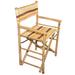 Bamboo54 Folding Director Chair w/ Cushion Solid Wood in Red/Yellow | 34 H x 23 W x 18.5 D in | Wayfair 5113Yellowstripe