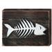 Designocracy Fish Vintage Skeleton Wall Décor 9.0 H x 12.0 W x 1.5 D in black/gray/white in Brown | 9" H x 12" W x 1.5" D | Wayfair 98528-128