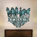 Millwood Pines Wild Stallions Family Name Wooden Monogram Wall Décor in Blue/Brown | 12 H x 9 W in | Wayfair F2A5787967AF43C1A18399D32E8A8C28