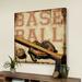 Marmont Hill Baseball by Saturday Evening Post Painting Print on Wrapped Canvas Metal in Brown | 32 H x 32 W x 1.5 D in | Wayfair MH-SEPSP-184-C-32