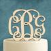 aMonogram Art Unlimited 3 Letter Cake Topper Wood in Blue | Wayfair 94101P-harbor blue