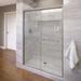 Basco Infinity 43" W x 47" W x 70" H Semi-Frameless Shower Door Tempered Glass in Gray | 70 H in | Wayfair INFH05A4870CLBN