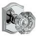 Baldwin Crystal Passage Door Knob w/ Traditional Arch Rose in Gray | 11.1 H x 5.98 W x 3.62 D in | Wayfair 9BR3522-190