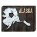 Designocracy I Love Alaska State Art on Reclaimed Wooden Board Wall Décor in Brown/White | 18 H x 12 W x 1.5 D in | Wayfair 98761-182