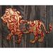 aMonogram Art Unlimited Lion Art Rustic Single Letter Wooden Shape Wall Décor in Brown/Orange | 15 H x 18 W x 0.25 D in | Wayfair L98230L-18