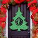 The Holiday Aisle® Christmas Tree 3-Letter Wooden Monogram Sign Wood in Red | 24 H x 18 W x 0.35 D in | Wayfair 15C3120ECE7944D693BC9A7AF2CC5337