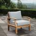 Marina Outdoor Patio Teak Armchair by Modway Wood in Brown | 31.5 H x 32.5 W x 31.5 D in | Wayfair EEI-1143-NAT-GRY-SET