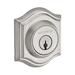 Baldwin Traditional Arch Double Cylinder Deadbolt w/ Smartkey Brass in Gray | 5.1 H x 5.1 W x 3.2 D in | Wayfair 9BR3850-034