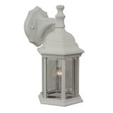 Beachcrest Home™ Coso 1-Light Outdoor Wall Lantern Metal in White | 12.13 H x 6.5 W x 7.75 D in | Wayfair BKWT2170 41779360