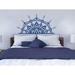 Dakota Fields Ellenberger Bedroom Half Mandala Vinyl Wall Decal Vinyl in Blue | 18 H x 35 W in | Wayfair 3108E2BC8EDC484F9B25C98C56A9BAAD