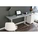 BDI Centro Height Adjustable Computer Desk Glass/Metal in Black/Gray | 60 W x 24 D in | Wayfair 6451-2 SW/GRY