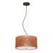 Besa Lighting Tamburo 3 - Light Unique/Statement Drum Pendant in Brown | 7.88 H x 11.75 W x 15.75 D in | Wayfair 1KV-4391CF-BR