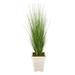 Brayden Studio® Artificial Planter Floor Foliage Grass in Decorative vase Wood/Plastic in White | 48 H x 14 W x 14 D in | Wayfair BRAY5911 39053156