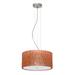 Besa Lighting Tamburo 3 - Light Unique/Statement Drum Pendant in Gray/Brown | 7.88 H x 11.75 W x 11.75 D in | Wayfair 1KV-4008CS-LED-SN