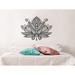 Dakota Fields Estrella Lotus Flower Mandala Wall Decal Vinyl in Black | 22 H x 28 W in | Wayfair BGRS4437 44290171