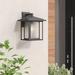 Lark Manor™ Iwan 1 - Bulb Outdoor Wall Lantern Glass/Metal in Black | 10.88 H x 8.5 W x 7.5 D in | Wayfair B9879EBAE99446059118649B4EAB4695