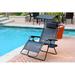 Brayden Studio® Johns Folding Zero Gravity Chair Metal in Gray/Blue/Black | 44.5 H x 31.1 W x 35.68 D in | Wayfair BRSD6259 27714895