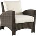 Bay Isle Home™ Spruill Panama Deep Seating Outdoor Chair w/ Cushion in Gray/Black/Brown | 33 H x 28.75 W x 37.5 D in | Wayfair