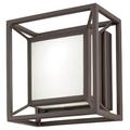 Brayden Studio® Constantino LED Outdoor Flush Mount Glass/Metal/Steel in Brown/Gray | 6.5 H x 6.5 W x 6.5 D in | Wayfair BRYS6188 33715207