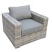 Brayden Studio® Kaiser Club Chair w/ Cushion Wicker/Rattan in Gray | 40 H x 39 W x 26 D in | Outdoor Furniture | Wayfair BYST1485 40242283