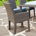 Bay Isle Home™ Sherlyn Patio Dining Chair w/ Cushion in Gray | 35 H x 25 W x 26.5 D in | Wayfair 5C9F68C5904E4598B0AF0BA3BEB0B7CA