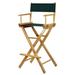 Casual Home Folding Director Chair w/ Canvas Solid Wood in Green/Black/Brown | 45.5 H x 23 W x 19 D in | Wayfair CHFL1215 33418012