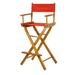 Casual Home Folding Director Chair w/ Canvas Solid Wood in Orange/Red/Brown | 45.5 H x 23 W x 19 D in | Wayfair CHFL1215 33418050