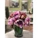 Lark Manor™ Peony Floral Arrangement in Glass Vase Silk/Plastic | 9 H x 11 W x 11 D in | Wayfair 240C7498948E4B4280BB5C497B8E3429