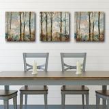 Courtside Market 'Winter Tree' 3 Piece Painting Print Set on Wrapped Canvas in Green | Wayfair WEB-MCWW163B