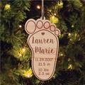 The Holiday Aisle® New Baby Personalized Holiday Shaped Ornament Wood in Brown | 4.4 H x 2.4 W x 0.25 D in | Wayfair