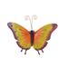 D-Art Collection Iron Butterfly Wall Décor Metal in Gray/Orange/Yellow | 15 H x 15 W in | Wayfair BWW1007M