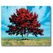 Courtside Market Autumn Oak Tree & Blue Sky Painting Print on Wrapped Canvas in Blue/Green/Red | 16 H x 20 W x 1.5 D in | Wayfair WEB-LS165