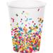 Creative Converting Confetti Sprinkles Paper Disposable Cup in Pink/Yellow | Wayfair DTC324666CUP