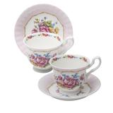 Grace's Tea Ware Marie Bone China Teacup & Saucer Bone China/Ceramic in Pink | 4.5 H in | Wayfair S14710E-PIN-4