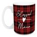 Loon Peak® Raggs Buffalo Check Blessed Mama Coffee Mug Ceramic in Brown/Red | 4.62 H in | Wayfair FB035430EFB34A93AB168E8B019DB8AC