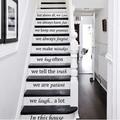 Decal House In This House We Do Stairway Wall Decal Vinyl, Metal in Blue | 3 H x 28 W in | Wayfair zx229SkyBlue