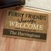 Winston Porter Pancoast Dogs Welcome Personalized 27 in. x 18 in. Non-Slip Outdoor Door Mat Synthetics | Wayfair CCC5C29B2F714A5694AD832B7FCAB410