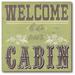 Courtside Market Welcome Textual Art on Wrapped Canvas in Brown/Green | 16 H x 16 W x 1.5 D in | Wayfair WEB-LH176