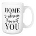 Ebern Designs Bingham Home Is Wherever I'm w/ You Coffee Mug Ceramic in Black/Brown/White | 4.62 H in | Wayfair BC59D73D0D6F49AF9B9C33716A9CDA3B