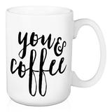 Ebern Designs Boston You & Coffee Coffee Mug Ceramic in Black/Brown/White | 4.62 H in | Wayfair 28D0C491BAD0474E86D311F914C74485