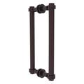 Allied Brass Contemporary 12" Back to Back Shower Door Pull w/ Grooved Accent, Glass in Brown | 1.7 H x 14.3 W x 6.7 D in | Wayfair 404G-12BB-ABZ