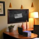 Darby Home Co Wall Mounted Chalkboard Wood in Black/Brown | 41.75 H x 29.75 W x 0.75 D in | Wayfair DRBC8951 33965952