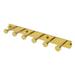 Allied Brass Fresno 6 Position Wall Mounted Hook Rack Metal in Yellow | 1.5 H x 15.5 W x 2.6 D in | Wayfair FR-20-6-PB