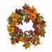 Darby Home Co 24" Plastic Wreath in Green/Orange/Red | 24 H x 24 W x 5 D in | Wayfair DRBH1777 43862350