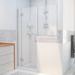 DreamLine Unidoor-X 58" W x 72" H Frameless Shower Door w/ Fixed Panel Tempered Glass in Gray | 72 H in | Wayfair D1282436-04