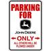 Design W/ Vinyl Parking For John Deere Only Wall Decal Vinyl in Black/Red | 16 H x 8 W in | Wayfair 2015 BS 140 Black / Red