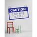 Design W/ Vinyl Caution Little Boys At Play Wall Decal Vinyl in Blue | 22 H x 30 W in | Wayfair OMGA4201844