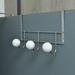 Evideco Over the Door Coat & Hat 3 Hooks BIG BALLS Rail-Rack White Metal in Gray/White | 8.26 H x 13.38 W x 3.74 D in | Wayfair 9006100